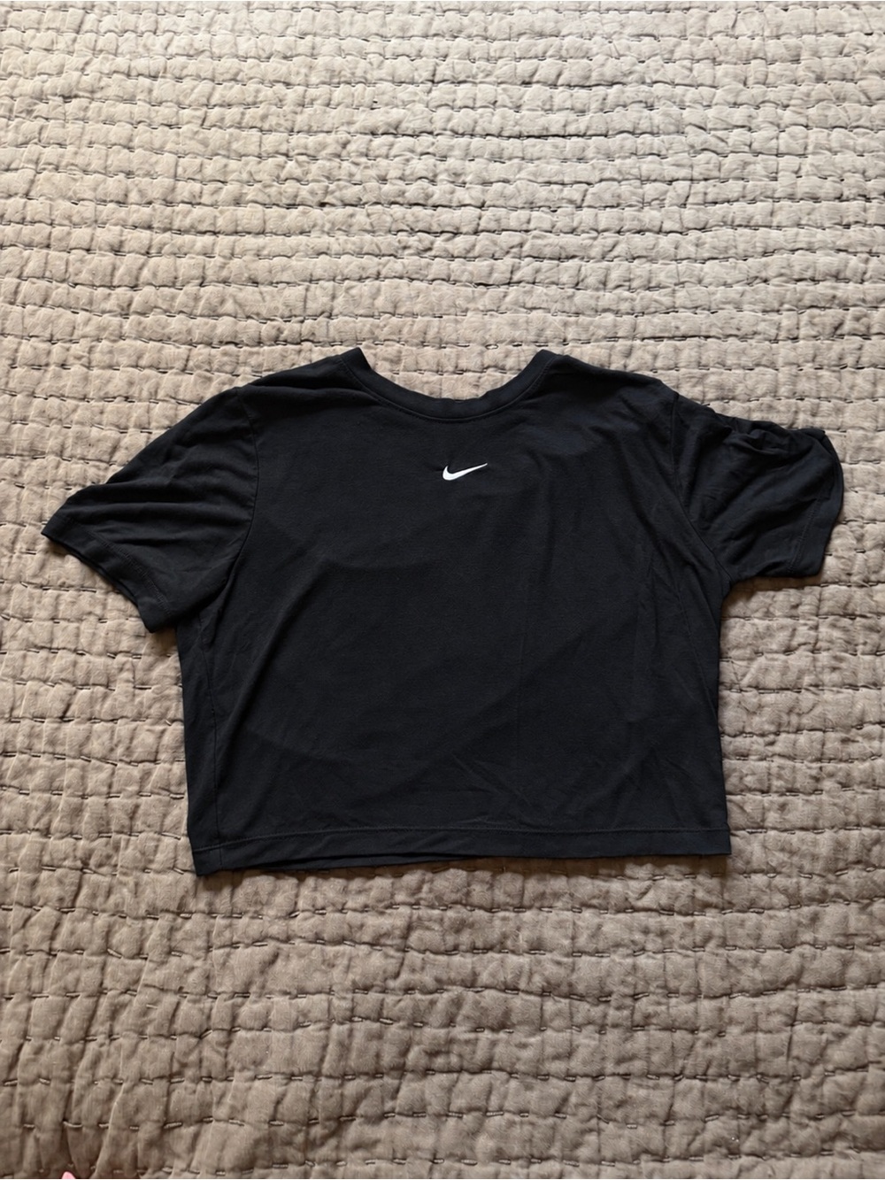 Nike Black Women's Cropped Swoosh Tee
